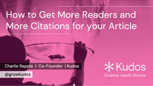 Kudos readership and citations webinar